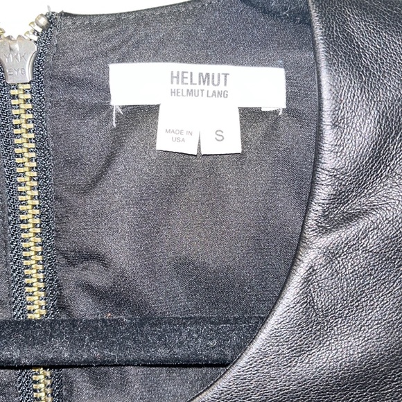 Helmut Lang long sleeve leather mini dress size 2 - Picture 4 of 6